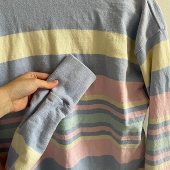 vintage pastel rugby polo long sleeve - Picture 7 of 8